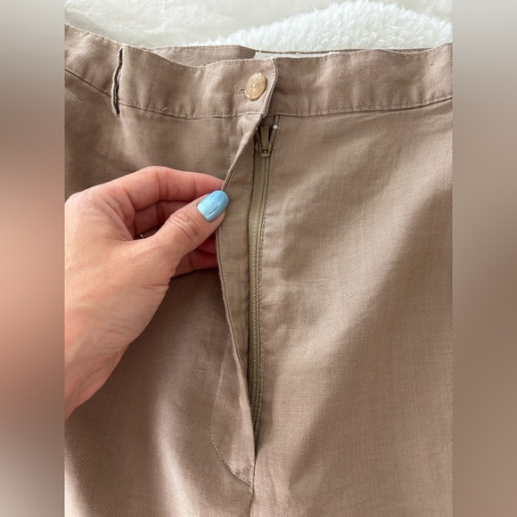 Ann Gerlin linen pants vintage sz US 18 tan - Picture 6 of 13